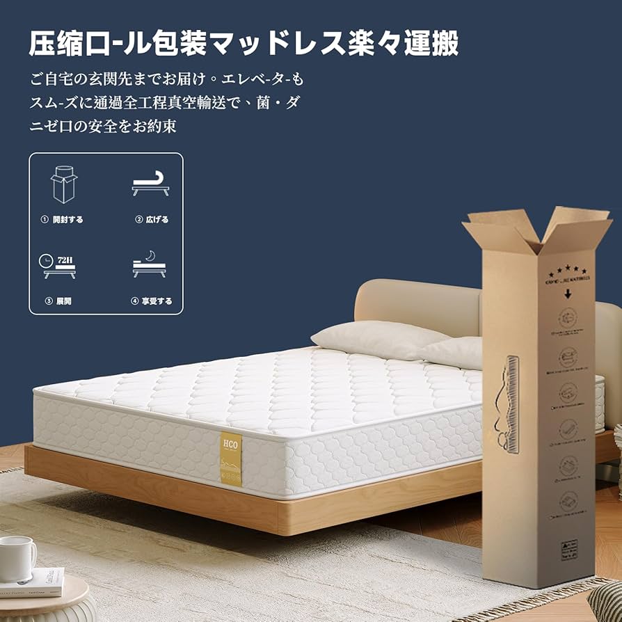 Amazon.co.jp: HCOマットレス シングル 極厚22CM ベッドマットレス 高
