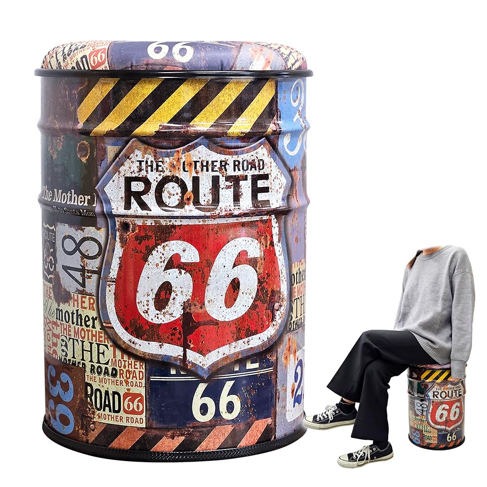 Amazon｜オイル缶 スツール ペール缶 ペール缶 椅子 丸椅子 ルート66