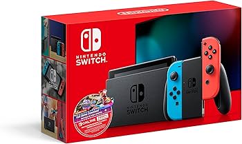 Amazon.com: Nintendo Switch w/Neon Blue & Neon Red Joy-Con + Mario
