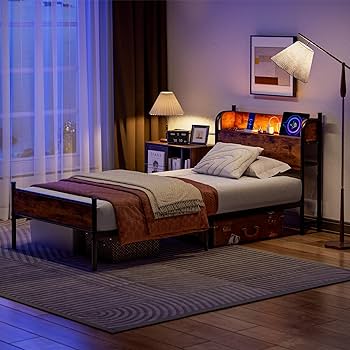 Amazon｜IKIFLY ベッドフレーム シングル パイプベッド S コンセント