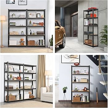 Amazon｜Yaheetech スチールラック本体 メタルラック 5段 幅90 奥行き