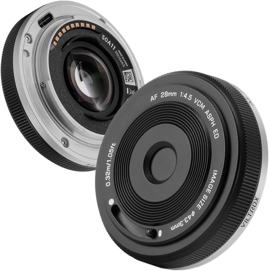 Amazon.com : Viltrox AF 28mm f4.5 FE Pancake Lens for Sony E Mount