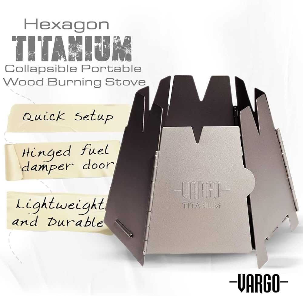 Amazon.co.jp: Vargo Titanium Hexagon Wood Stove T-415 : Sports