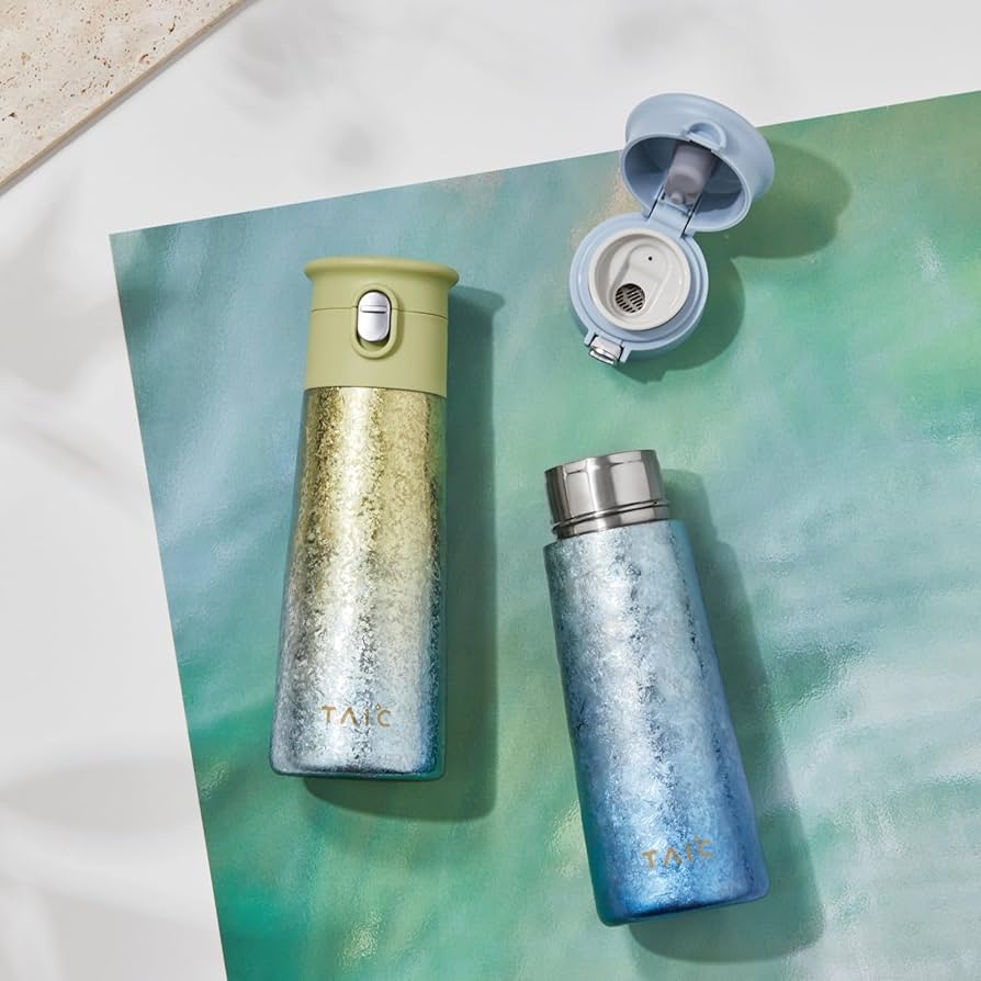 Amazon | TAIC チタン真空ボトル と ストレーナー 420ml オシャレ