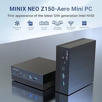 Amazon.com: MINIX Z150-Aero Mini PC, Intel N150 (Upgraded N100