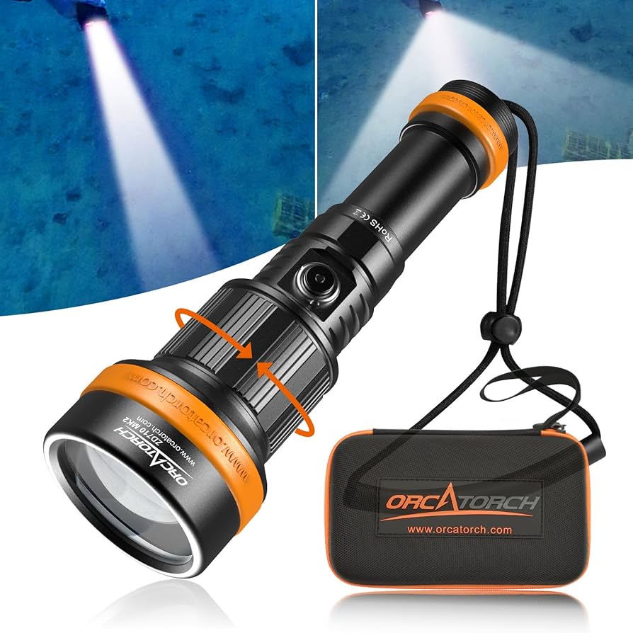 Amazon.com : ORCATORCH ZD710 MK2 2-in-1 Zoomable Dive Light, 4-72