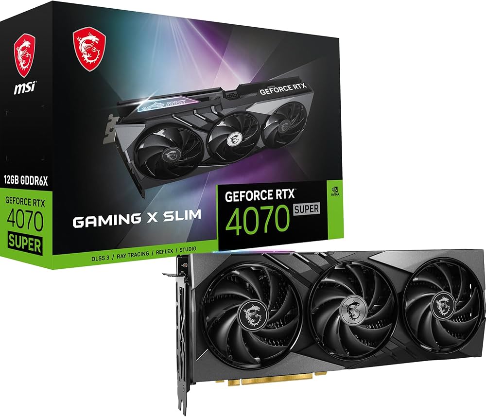 MSI GAMING GeForce RTX 4070 SUPER 12G X SLIM NVIDIA 12 Go GDDR6X
