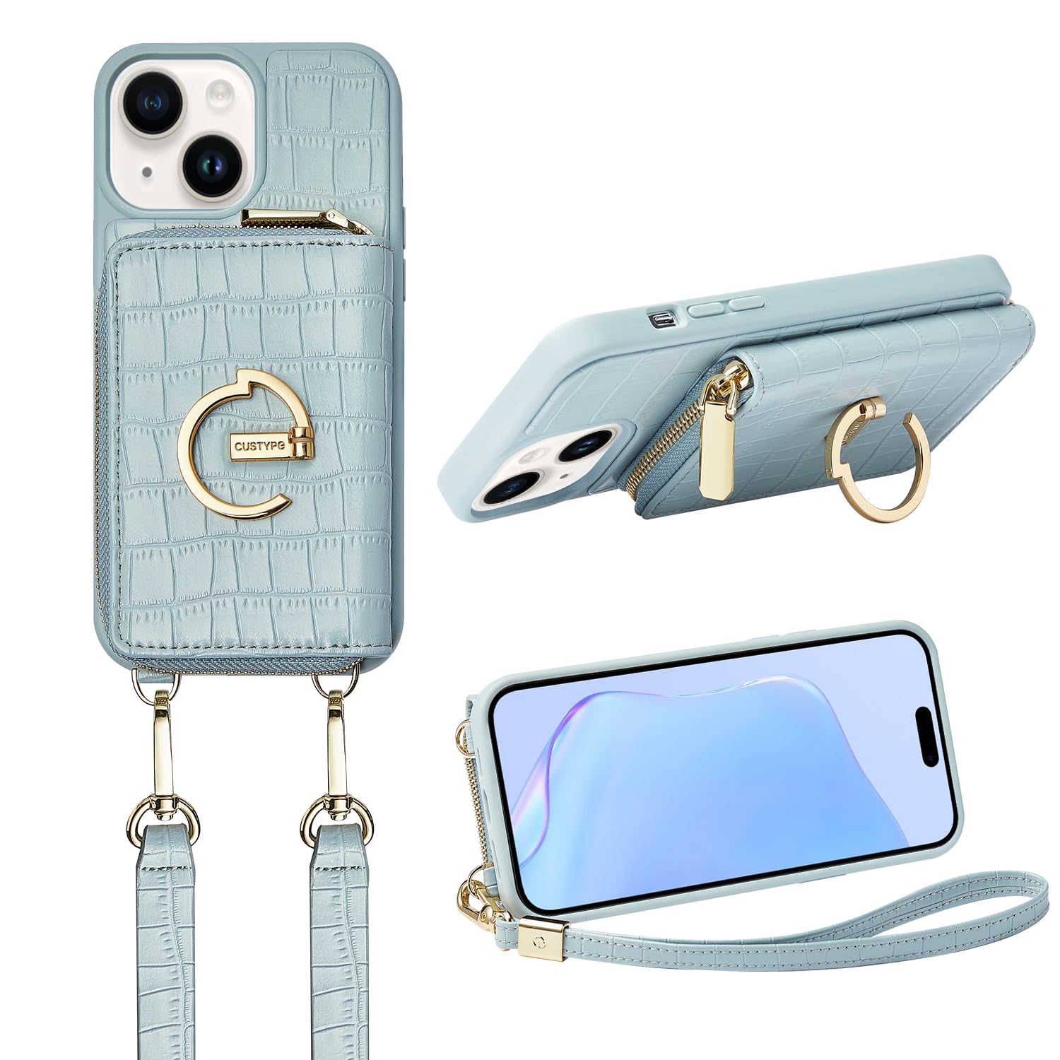 Amazon.com: CUSTYPE for iPhone 15 Case Wallet with Card Holder for