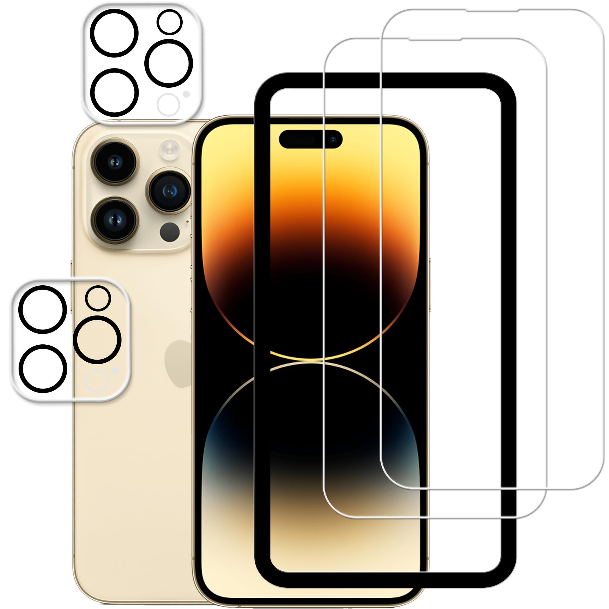 Amazon | KPNS いphone14pro max ガラスフィルム【2+2枚セット】日本