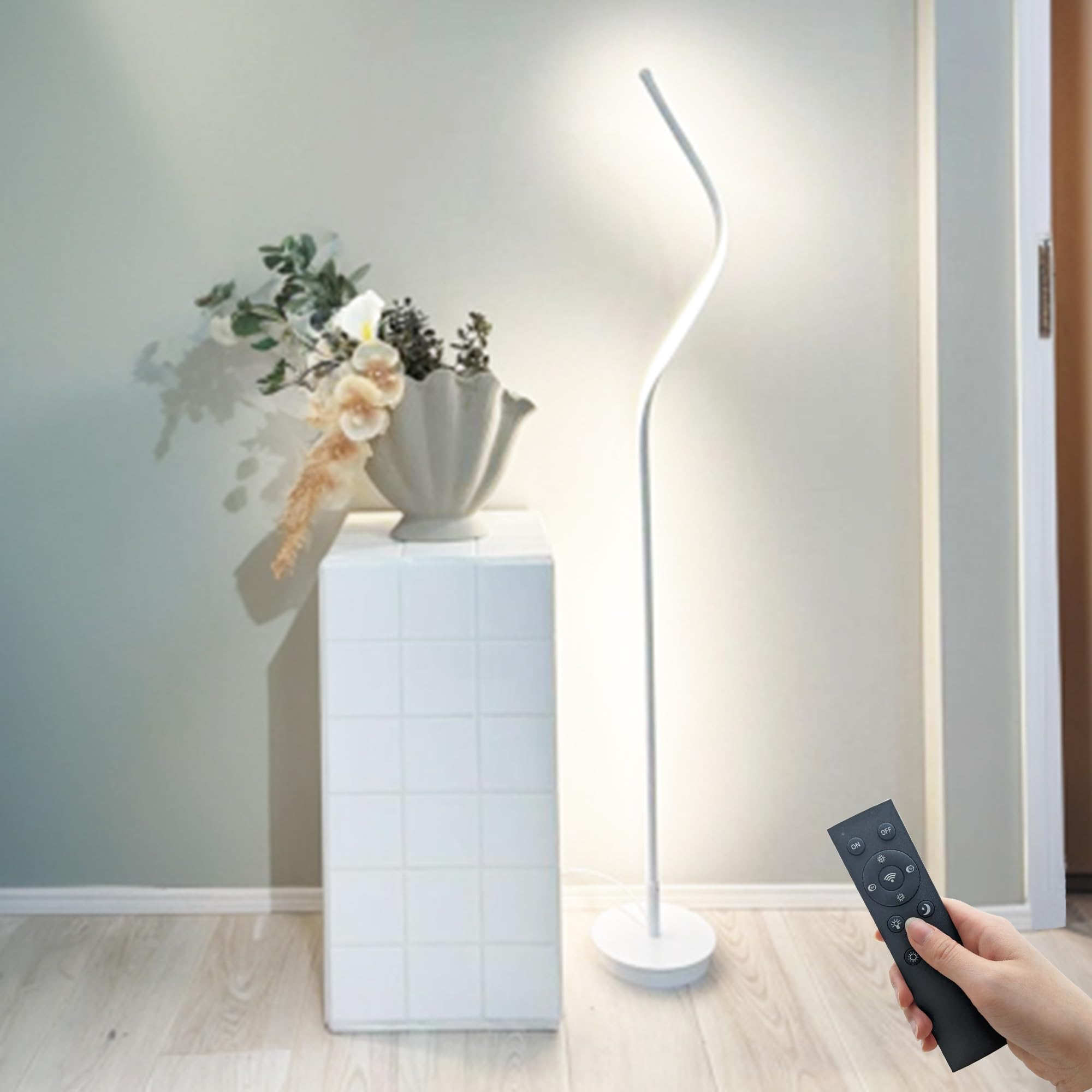 スムースフロアランプ リモコン有 白 おしゃれ Amazon.co.jp : 7Life