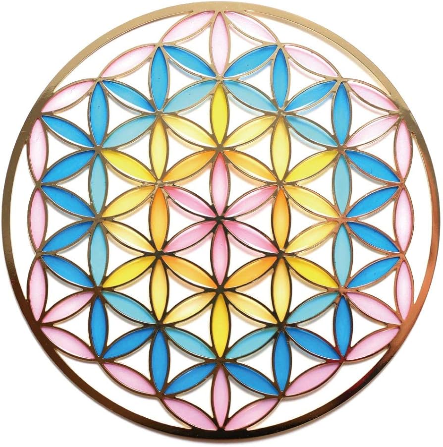 Amazon.co.jp: フラワー オブ ライフ ステンド グラス スタイル