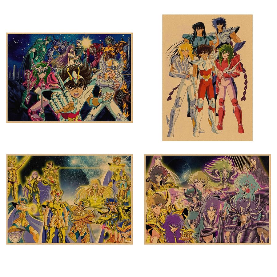 Amazon.co.jp: 聖闘士星矢 ポスター セット クラフト紙 写真 壁紙 壁