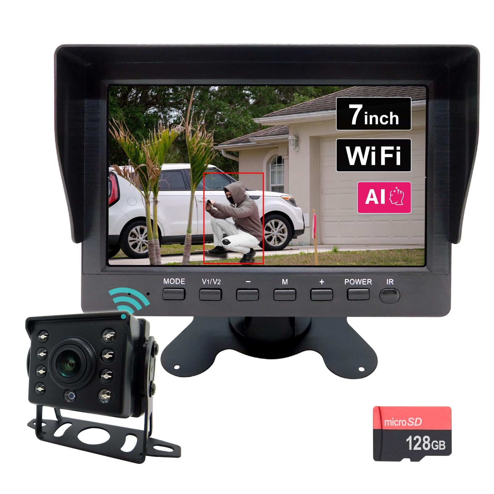 Amazon.co.jp: Broadwatch ワイヤレス防犯カメラセット モニター付き