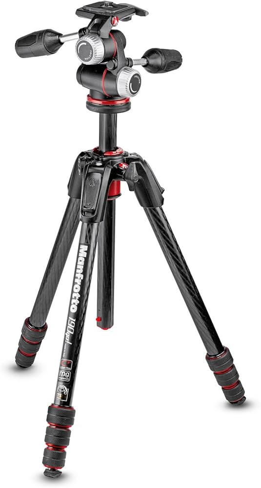 Amazon | Manfrotto 190go! カーボン三脚4段+PRO3ウェイ雲台キット