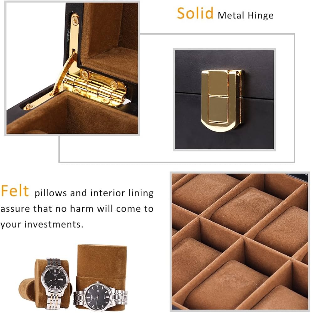 Amazon.co.jp: Baskiss 12本時計ケース 木製 高級 腕時計収納ボックス