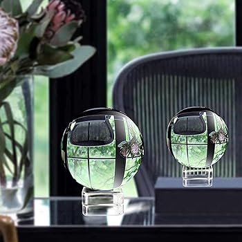 Amazon.co.jp: [TANAKA・YA] 水晶玉 置き台 透明 展示 飾り 置物 装飾