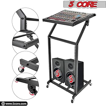 Amazon | 5コア 16U プロフェッショナルラックマウントスタンド DJ