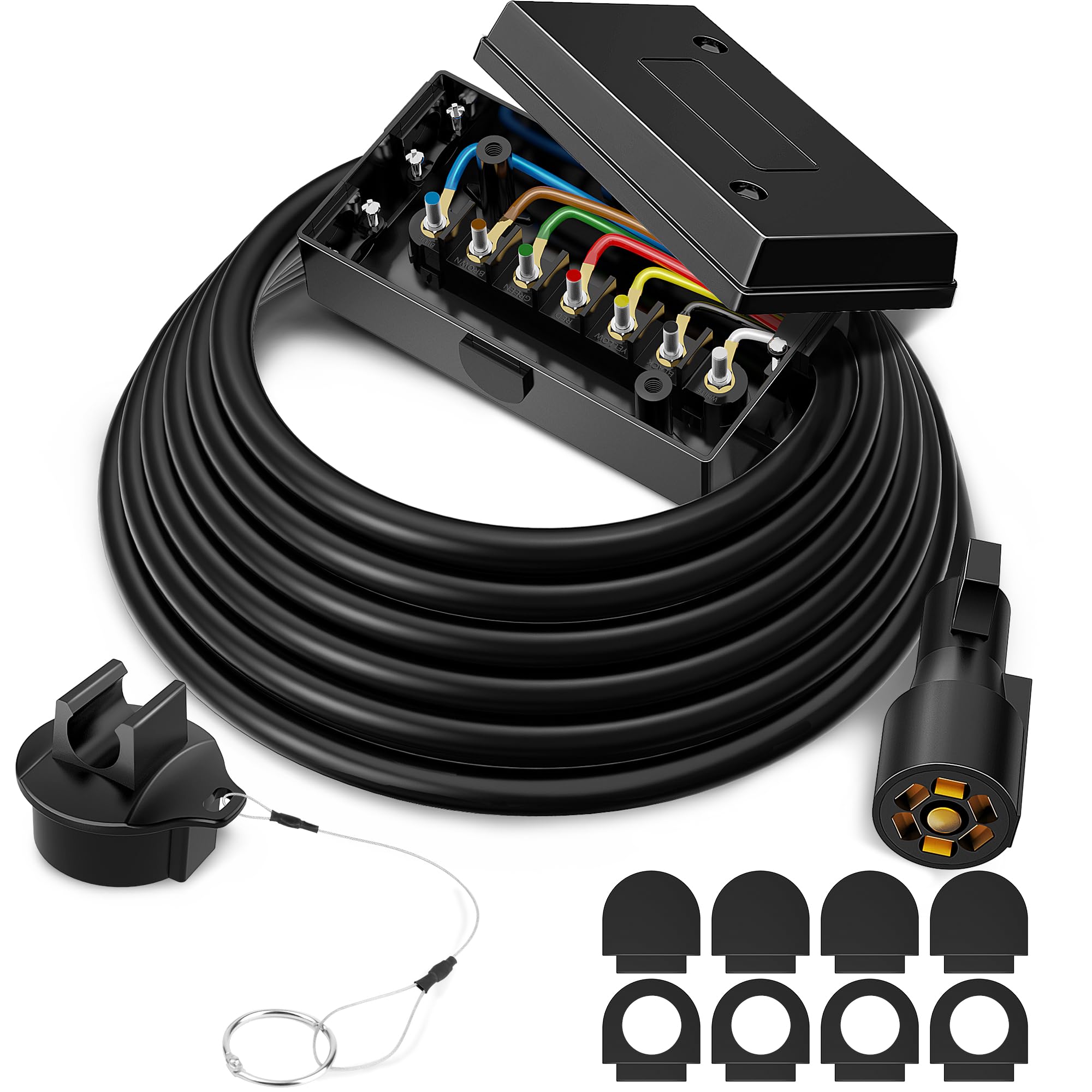 Amazon.com: MICTUNING Heavy Duty 7 Way Plug Inline Trailer Cord