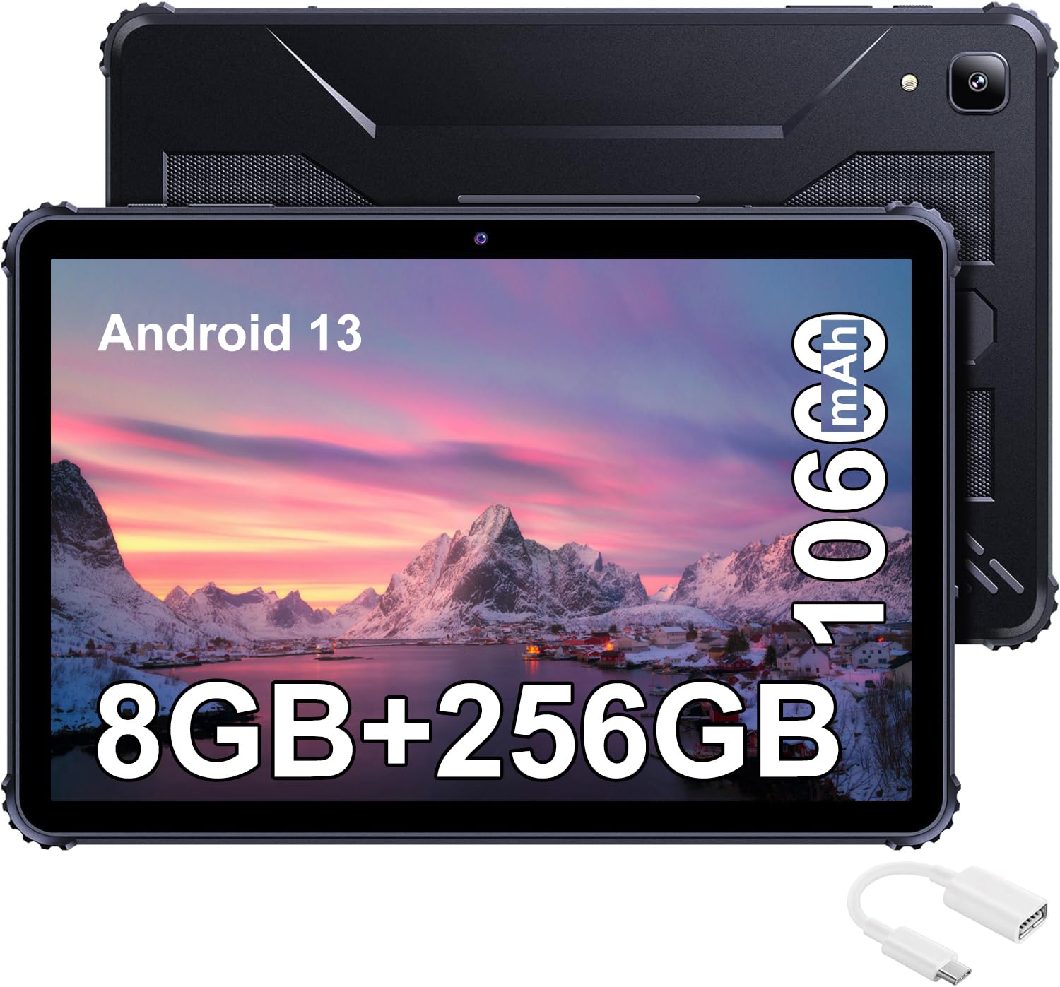CUBOT Tab Kingkong Android 13, Rugged Tablet 10.1'' FHD+ Display