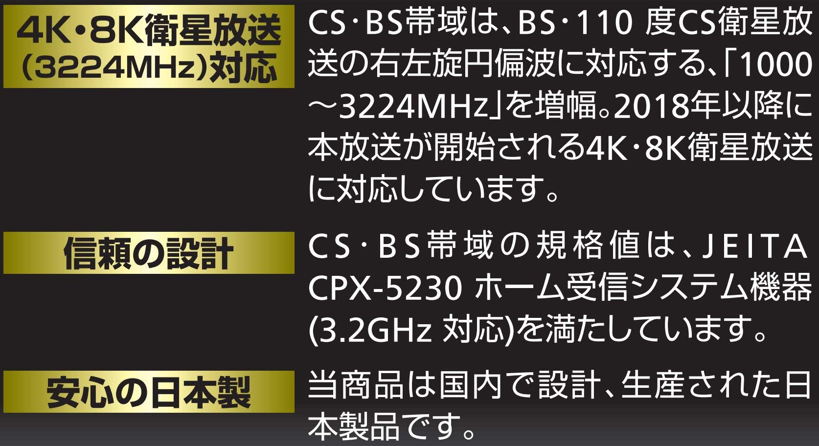 Amazon | サン電子 CS・BS・UHFブースタ CBU-K33DS | SUN | アンテナ