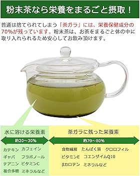 Amazon | 静岡県産 茶葉まるごと粉末緑茶 無農薬・無化学肥料栽培 栄養