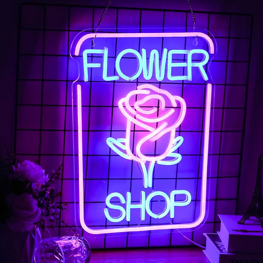 Amazon.co.jp : フラワーショップネオンサイン LEDフラワーネオン