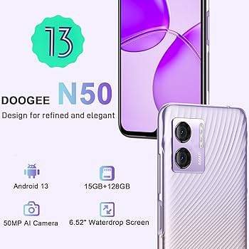Amazon.com: DOOGEE N50 2023 Unlocked Cell Phone, 15GB+128GB