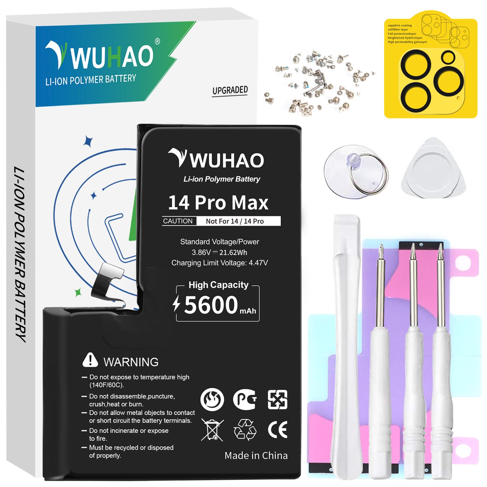 Amazon.com: for iPhone 14 Pro Max Battery,5600mAh Upgraded for