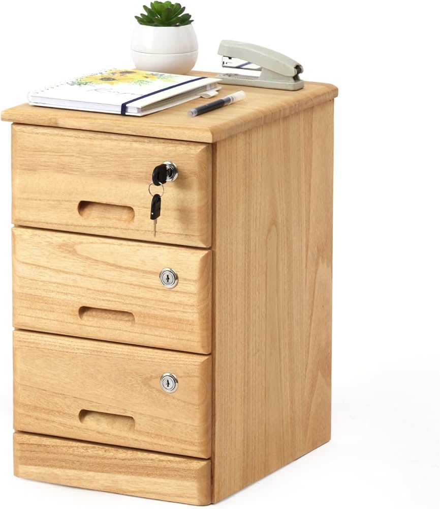 Amazon.co.jp: KIRIGEN 桐製 キャビネット 完成品 3段 収納 サイド