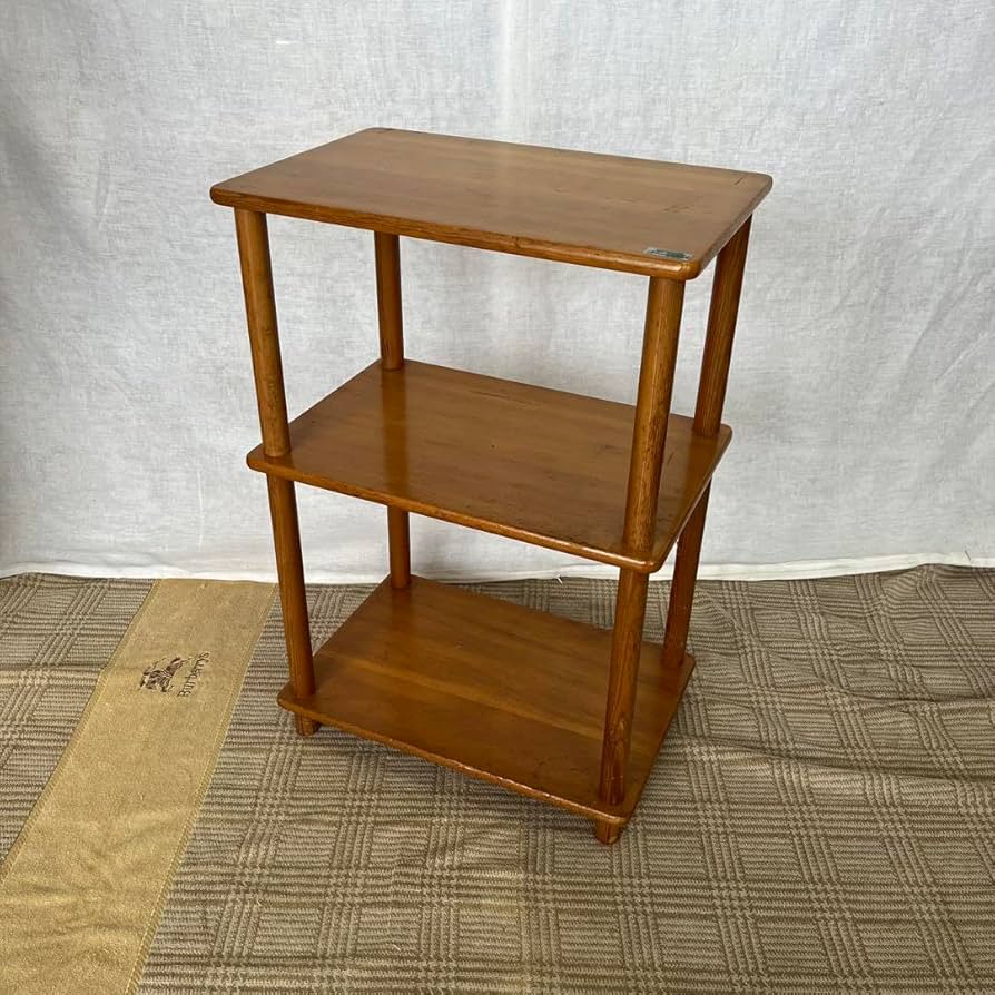 アンティーク】YANACO ヤナコ 木製 3段 コンソールテーブル 飾り棚