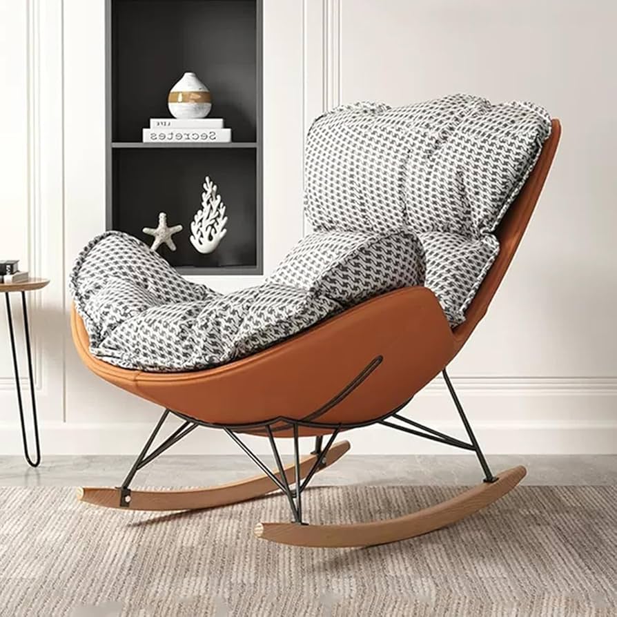 Amazon｜グライダーチェア アクセントチェア 布張りロッキングチェア