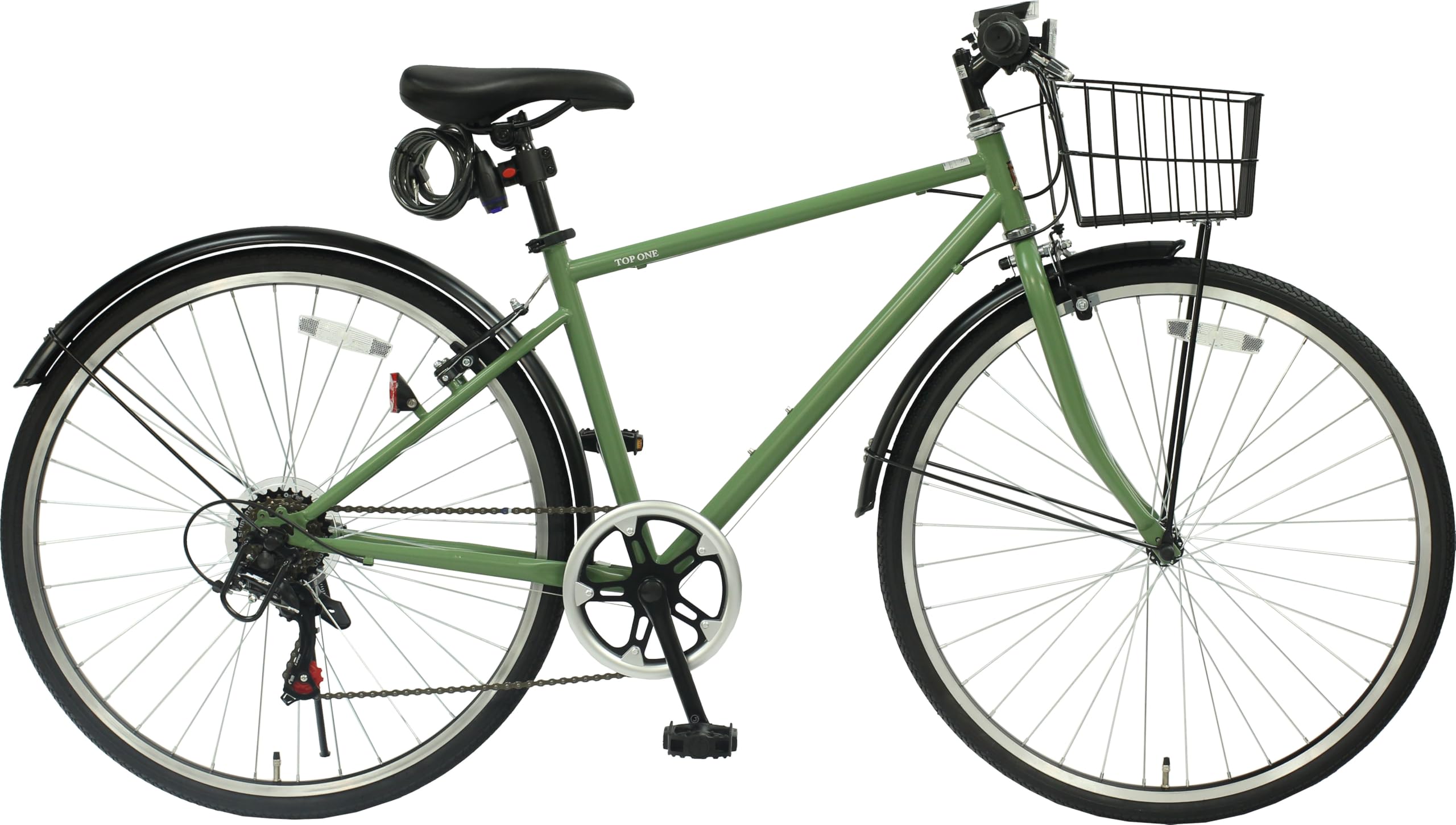 Amazon | クロスバイク 26インチ スチール シマノ製 6段変速 カゴ