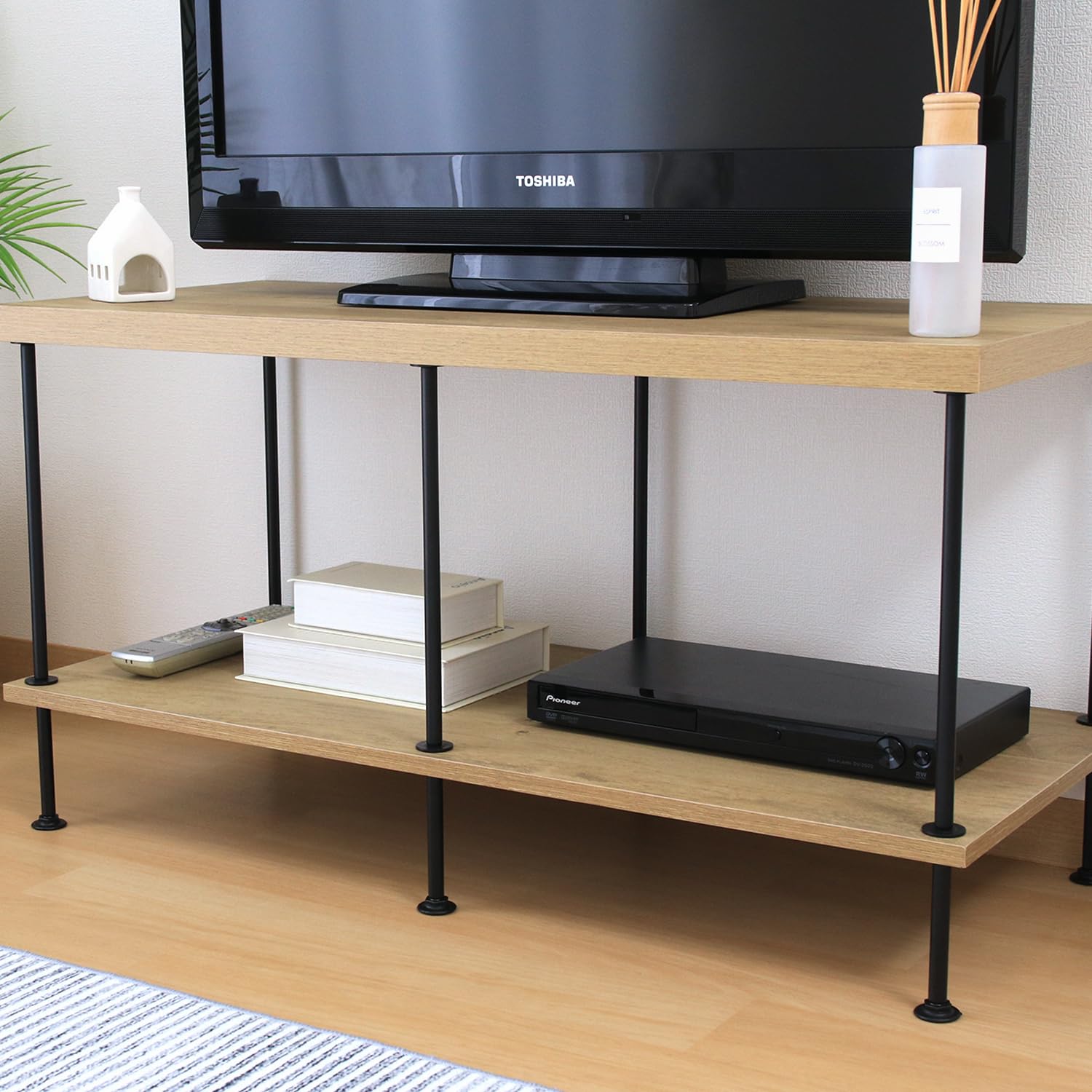 Amazon｜不二貿易 テレビ台 オープンラック 幅90×奥行40×高さ48cm