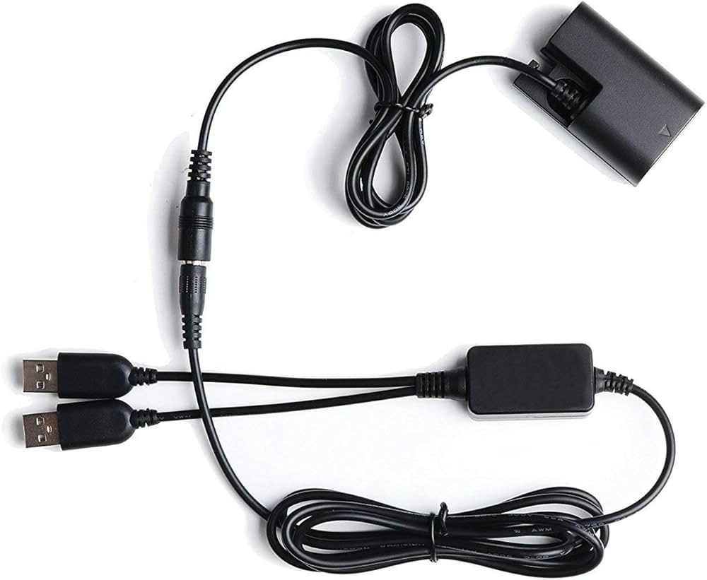 Amazon | 新バージョンACK-E6デュアルUSB電源ケーブル、DR-E6 DCカプラ