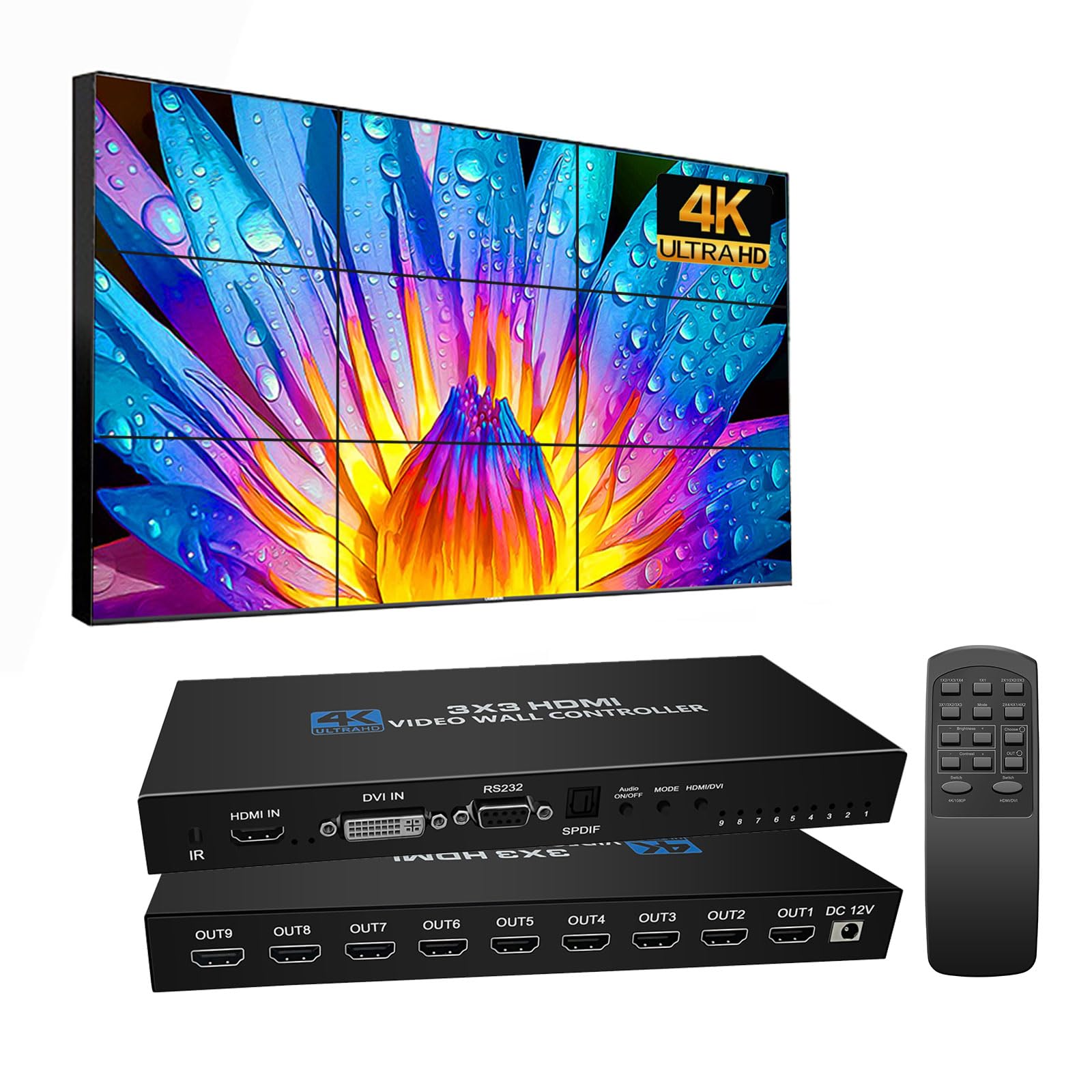 Amazon.com: Video Wall Controller 3x3 HDMI Video Image Processor