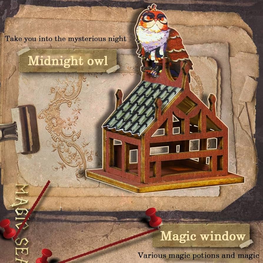 Amazon.com: YounggDiy 3D DIY Mini Wooden Puzzle Castle Model