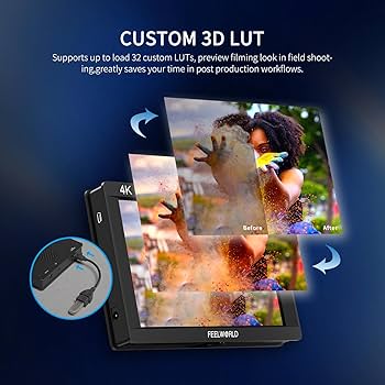 FEELWORLD FW703 7 Inch IPS 3G SDI 4K HDMI DSLR Monitor Full HD