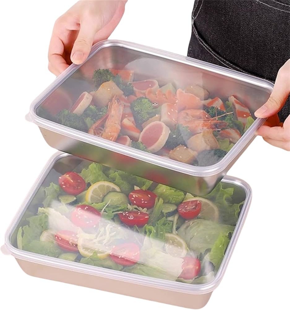 Amazon｜バット 料理 ステンレス製プレート 蓋付き 四角 餃子バット