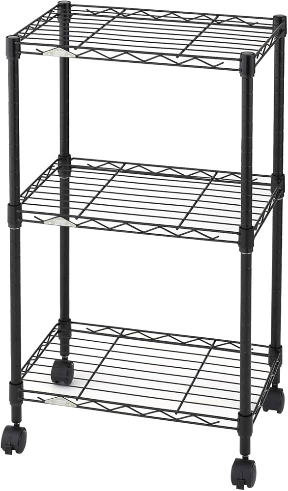 Amazon.co.jp: ドウシシャ ルミナス カラーラック 黒 ブラック 3段 幅