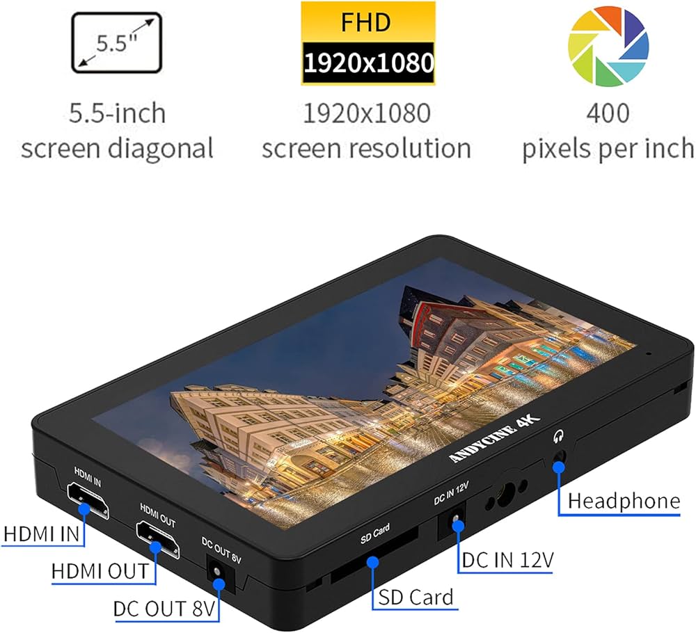 Amazon | ANDYCINE A6 Plus タッチスクリーン 液晶フィールドモニター