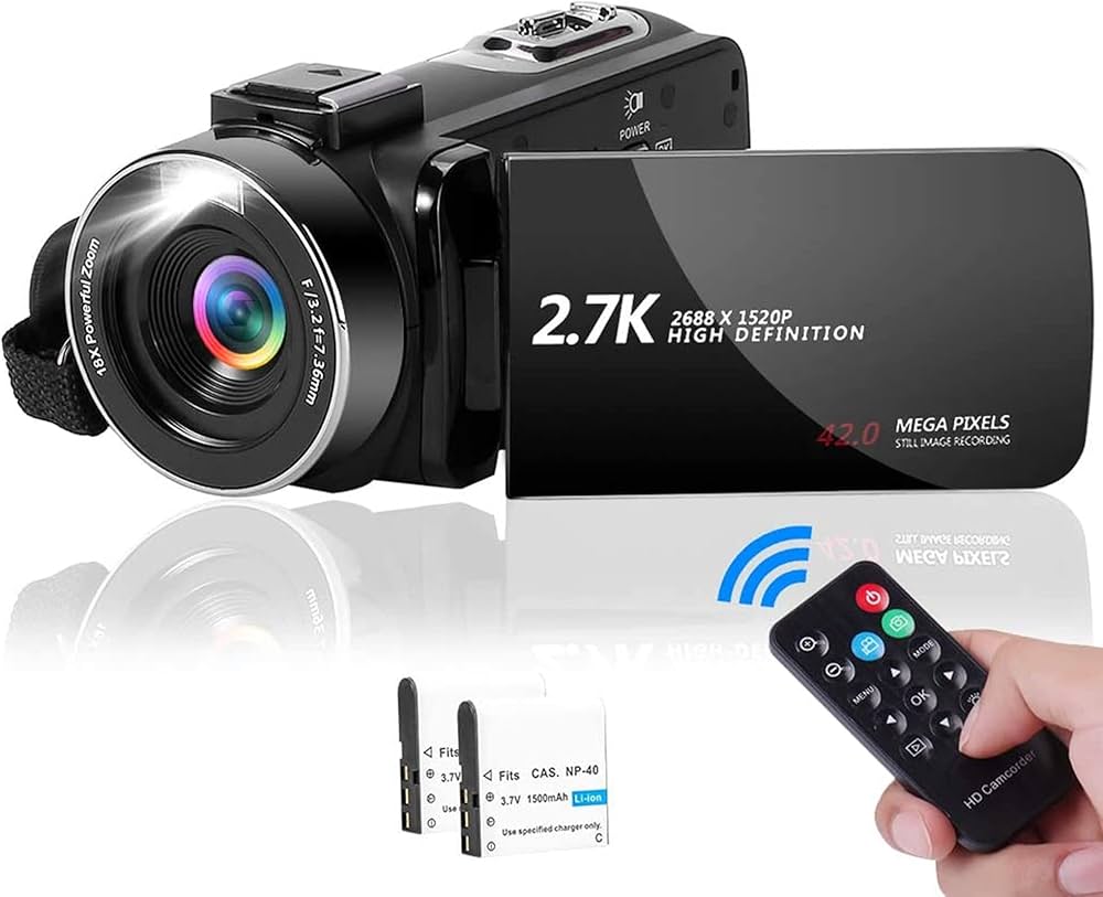 Amazon | ビデオカメラ2.7K YouTubeカメラ vlogカメラ 1080P&60FPS3.0