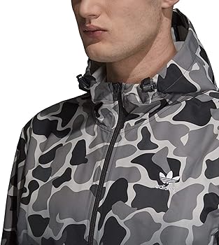 Amazon | adidas Originals メンズ 迷彩柄 ウィンドブレーカー US