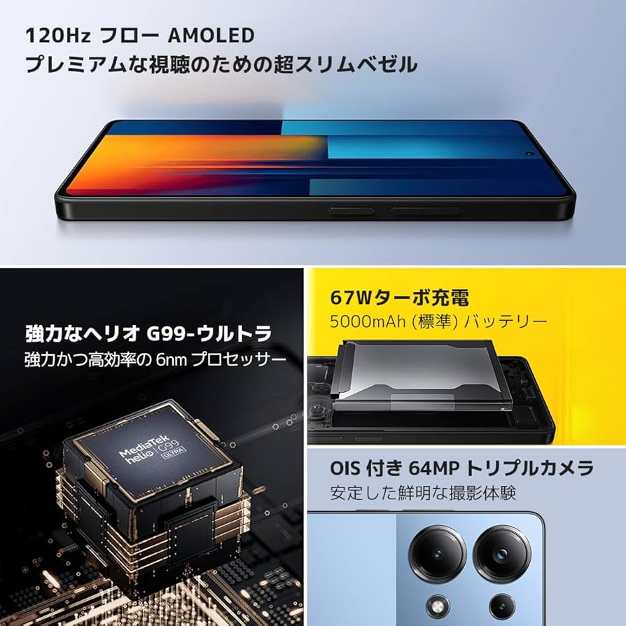 Amazon | シャオミ Xiaomi POCO M6 Pro 8GB+256GB グローバル版 SIM