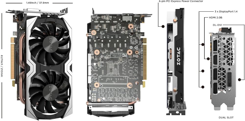 Amazon | (ゾタック) ZOTAC NVIDIA GeForce GTX 1060グラフィック