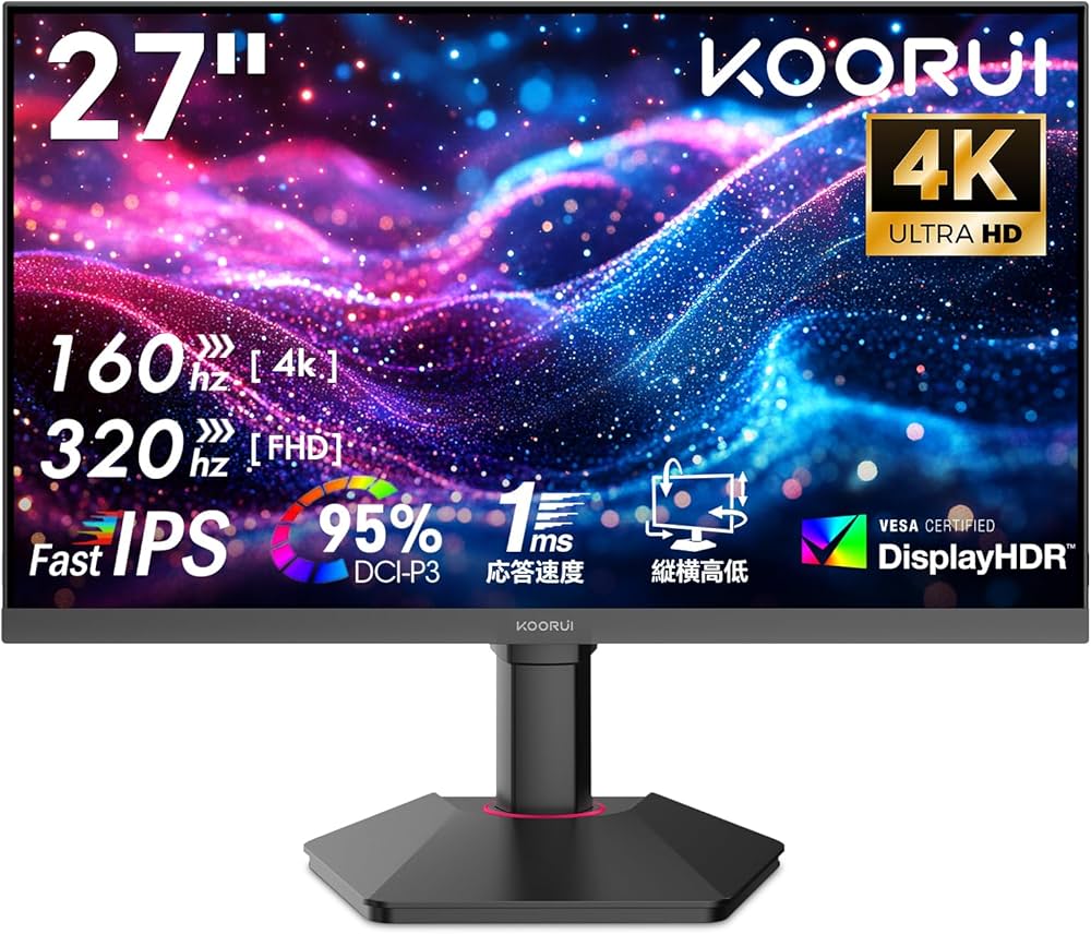Amazon.co.jp: KOORUI ゲーミングモニター 27インチ 4Kモニター (4K