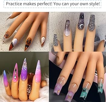 Amazon.co.jp: アクリルネイル用練習手 練習用ハンドマネキン ネイル用