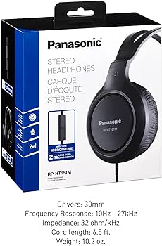 Amazon.co.jp: パナソニック 軽量 オーバーイヤー有線ヘッドフォン