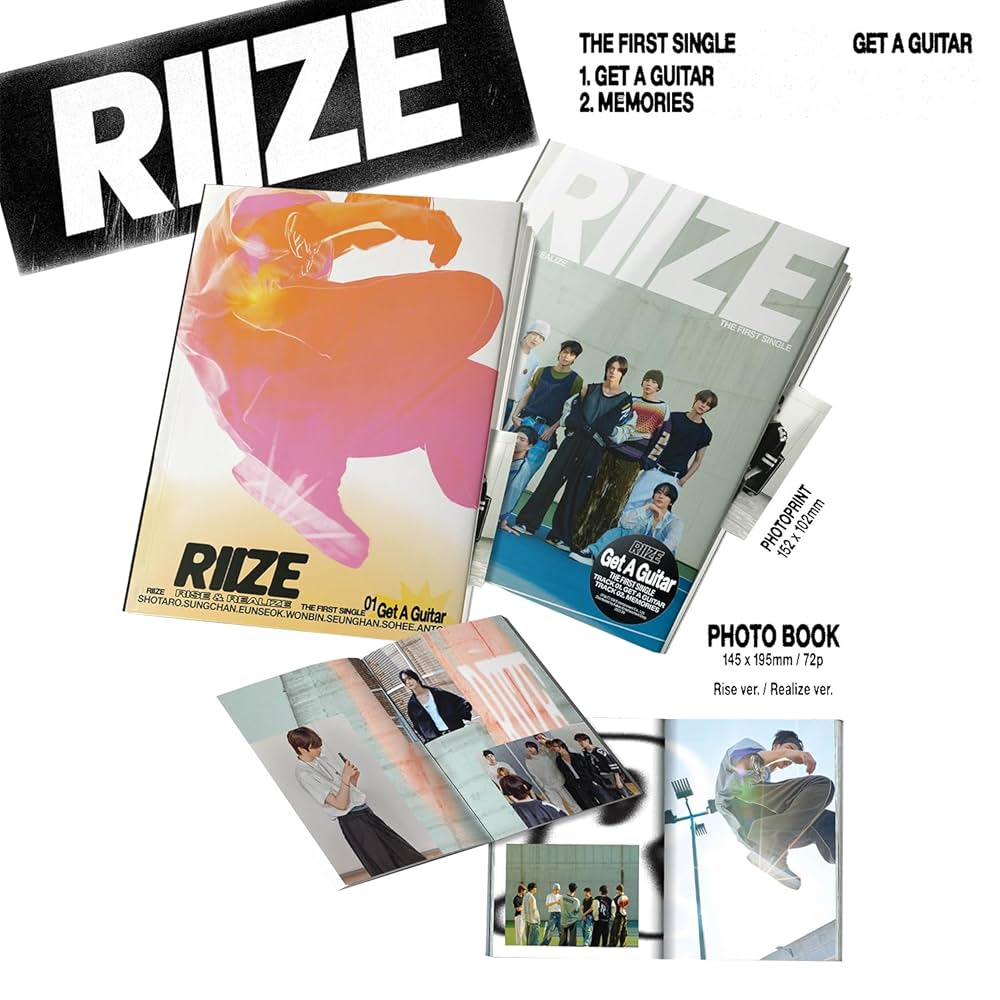 RIIZE - RIIZE - 1st Single Album [Get A Guitar] (RISE Ver.) CD-R +