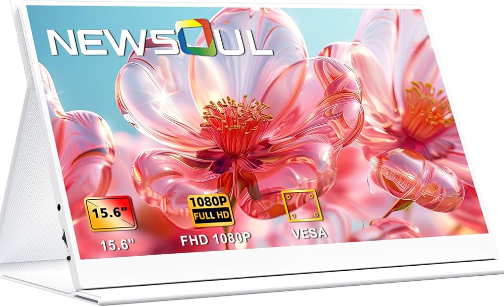 Amazon.co.jp: Newsoul モバイルモニター 白 モバイルディスプレイ
