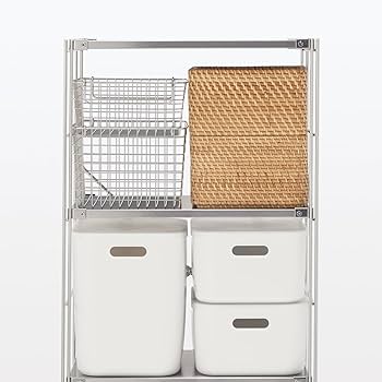 Amazon｜無印良品 ステンレスユニットシェルフ・ステンレス棚セット 小